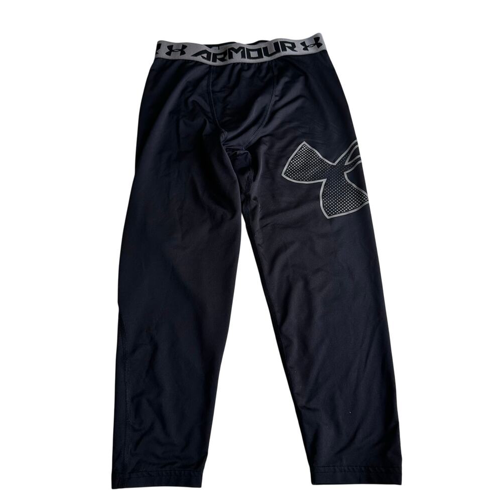 Under Armour Youth Large Black Athletic Leggings - Picture 2 of 4
